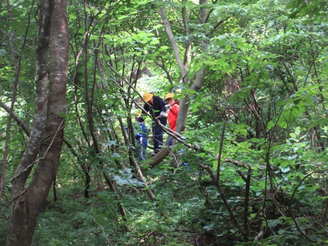 グループで協力してアスレチックをつくりました。