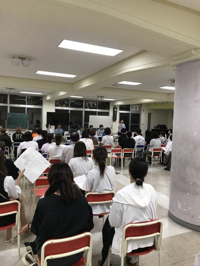 学校行事説明の様子