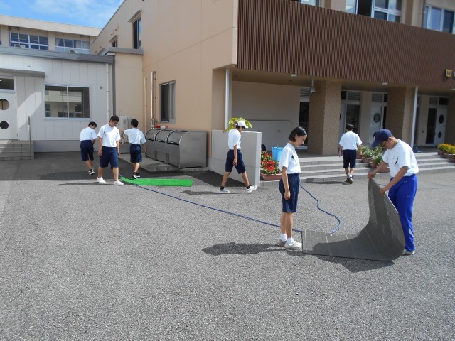 玄関マットの交換
