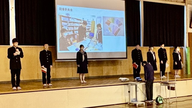 生徒総会のリハーサル