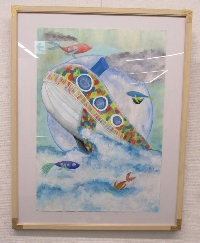 絵画部門　入選　「鯨の夢」