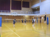 男子バレーボール部の練習